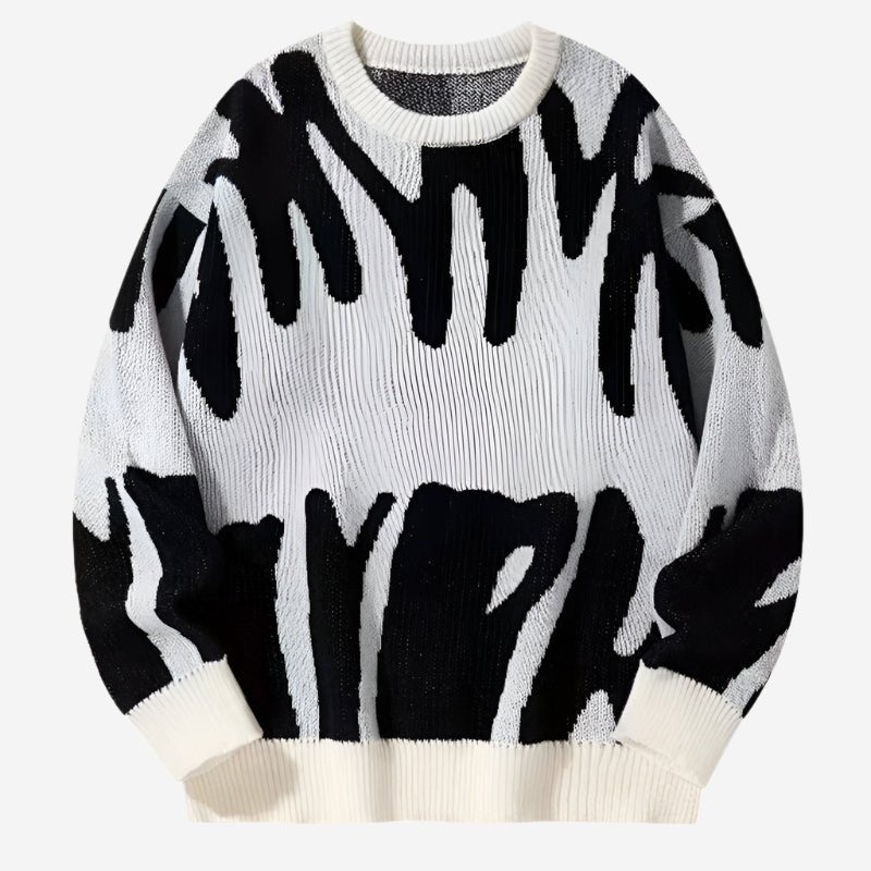 Jacquard Retro Sweater - FetchStyles